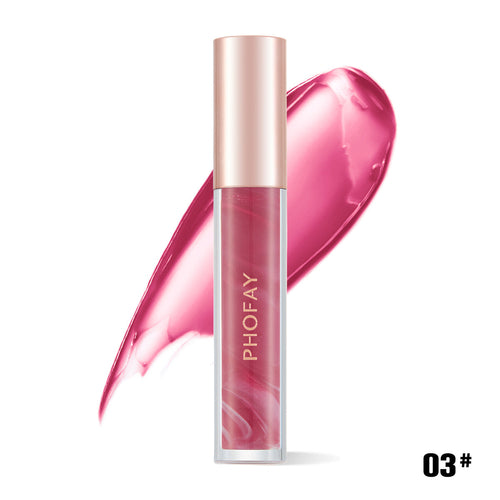 PHOFAY Rose Blooming Hydrating Lip Gloss – pH-Reactive Flower Jelly Tint