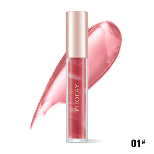 PHOFAY Rose Blooming Hydrating Lip Gloss – pH-Reactive Flower Jelly Tint