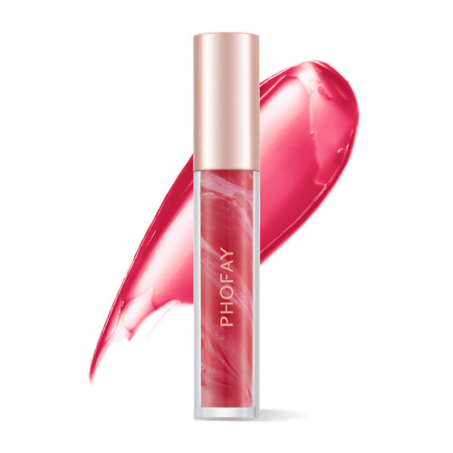 PHOFAY Rose Blooming Hydrating Lip Gloss – pH-Reactive Flower Jelly Tint