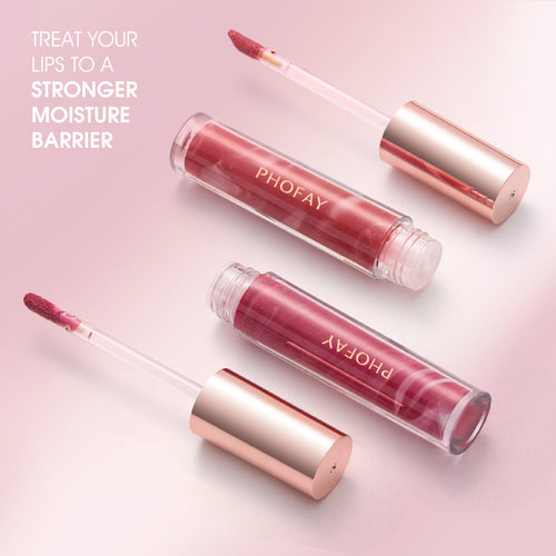 PHOFAY Rose Blooming Hydrating Lip Gloss – pH-Reactive Flower Jelly Tint