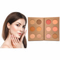 Professional 12-Color Cream Contour, Blush & Highlight Palette