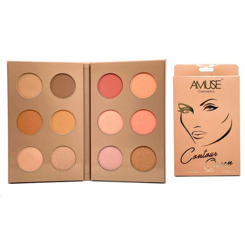 Professional 12-Color Cream Contour, Blush & Highlight Palette