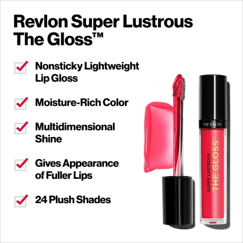 Revlon Super Lustrous The Gloss | Moisturizing High-Shine Non-Sticky Lip Formula