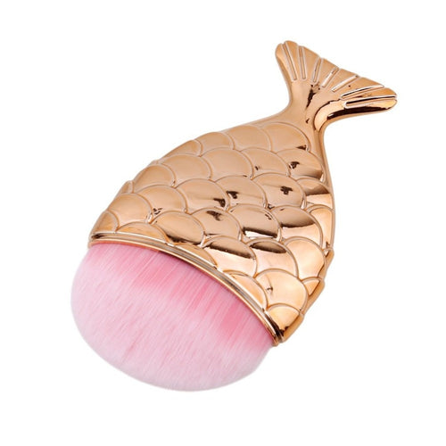 11-Piece Rose Gold Diamond & Mermaid Fishtail Makeup Brush Collection
