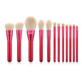Skyboat Soft Premium 12-Piece Red Face & Eye Makeup Brushes Kit