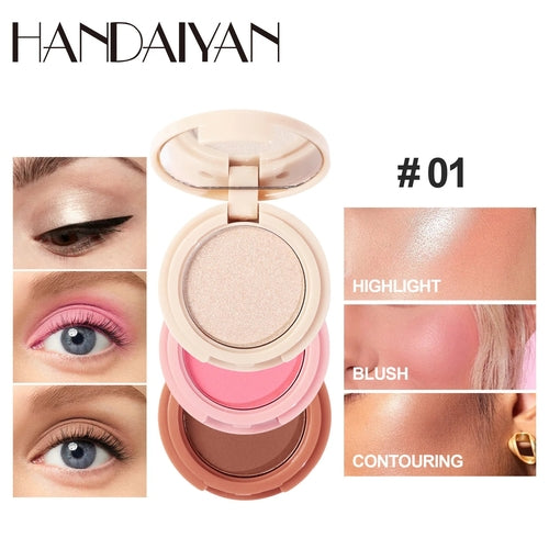 HANDAIYAN Signature Sculpt & Glow 3-in-1 Face Palette