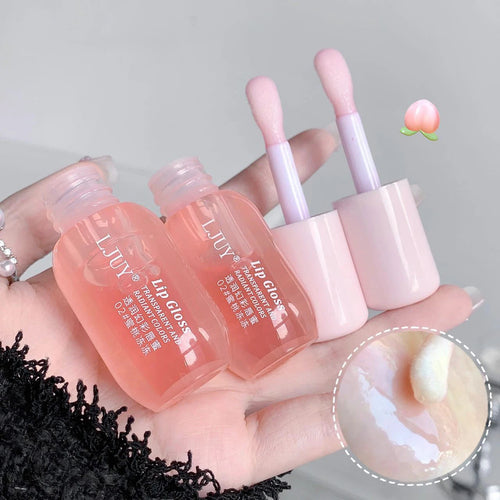 Crystal Jelly Fruit-Infused Lip Oil | Hydrating Transparent Glass Gloss