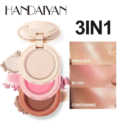 HANDAIYAN Signature Sculpt & Glow 3-in-1 Face Palette