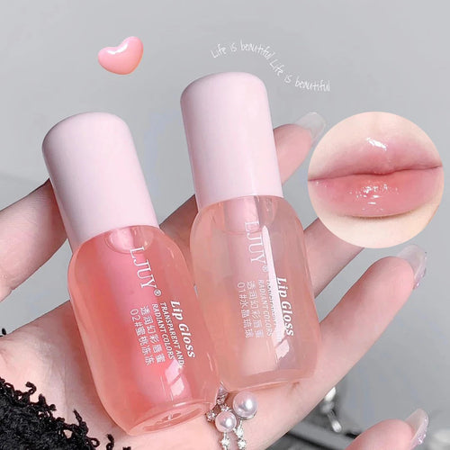 Crystal Jelly Fruit-Infused Lip Oil | Hydrating Transparent Glass Gloss