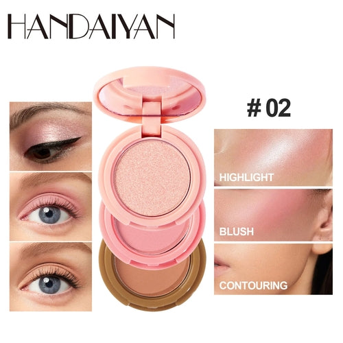 HANDAIYAN Signature Sculpt & Glow 3-in-1 Face Palette