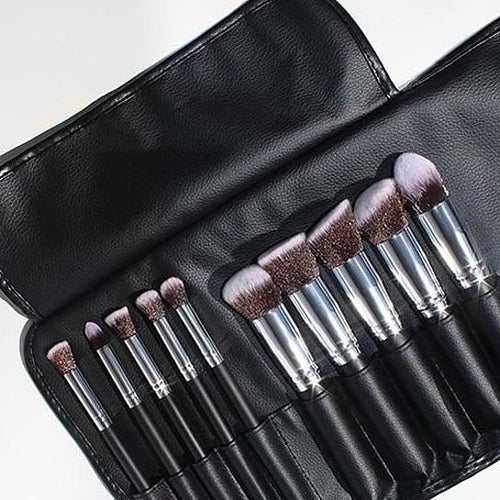 "Professional 10-Piece Makeup Brush Set – Premium Synthetic Face & Eye Cosmetic Tool Kit"