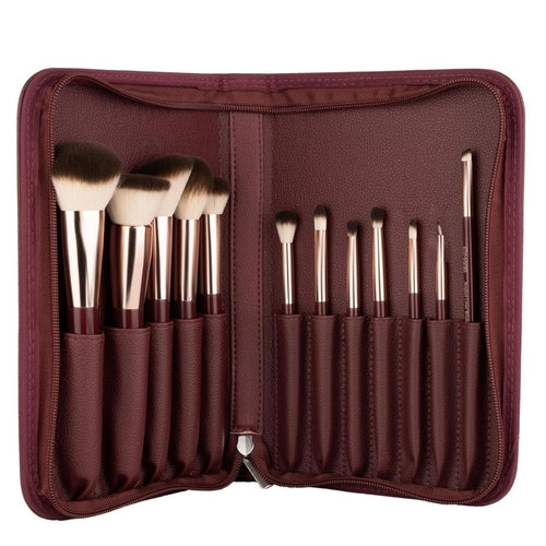 Professional 12-Piece Full Face & Eye Artistry Brush Collection